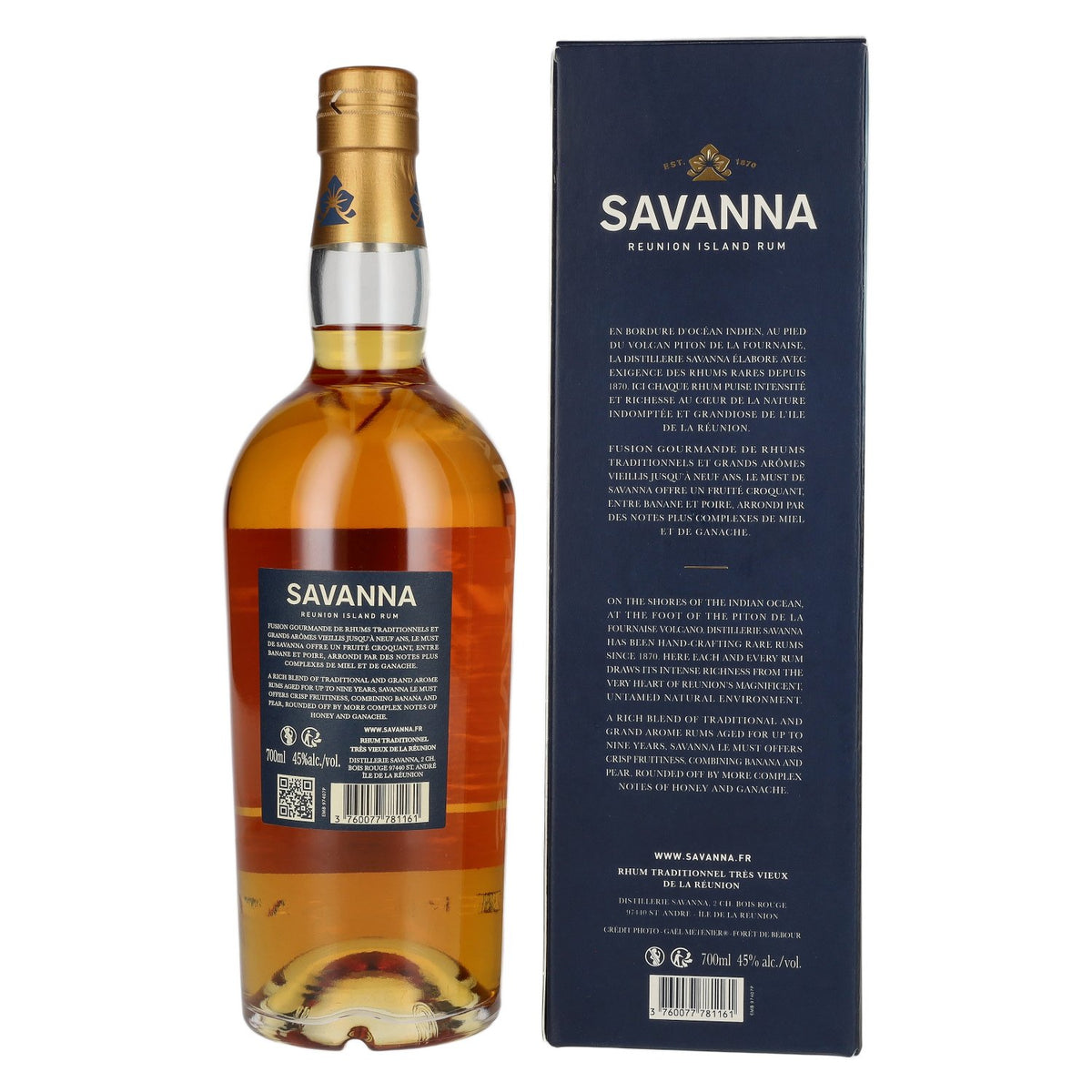 Savanna LE MUST Rum van Réunion 45% vol. 0,7 l in geschenkverpakking