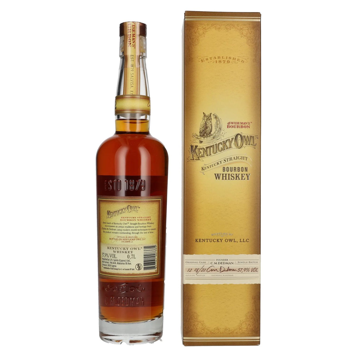 Kentucky Owl Kentucky Straight Bourbon Whisky Batch No. 12 57.9% vol. 0.7 l in a gift box
