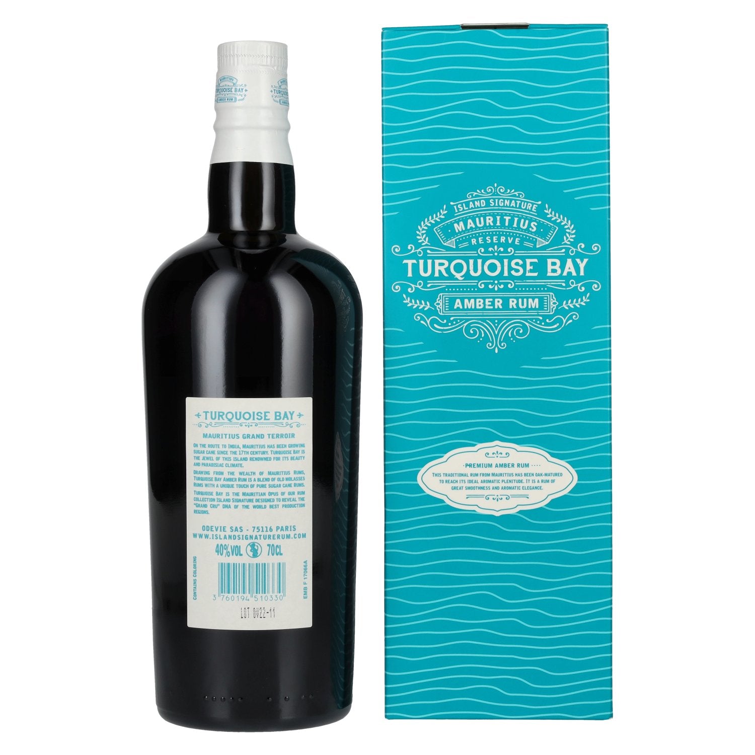 Turquoise Bay Amber Rum Reserve 40% Vol. 0,7l in Geschenkbox