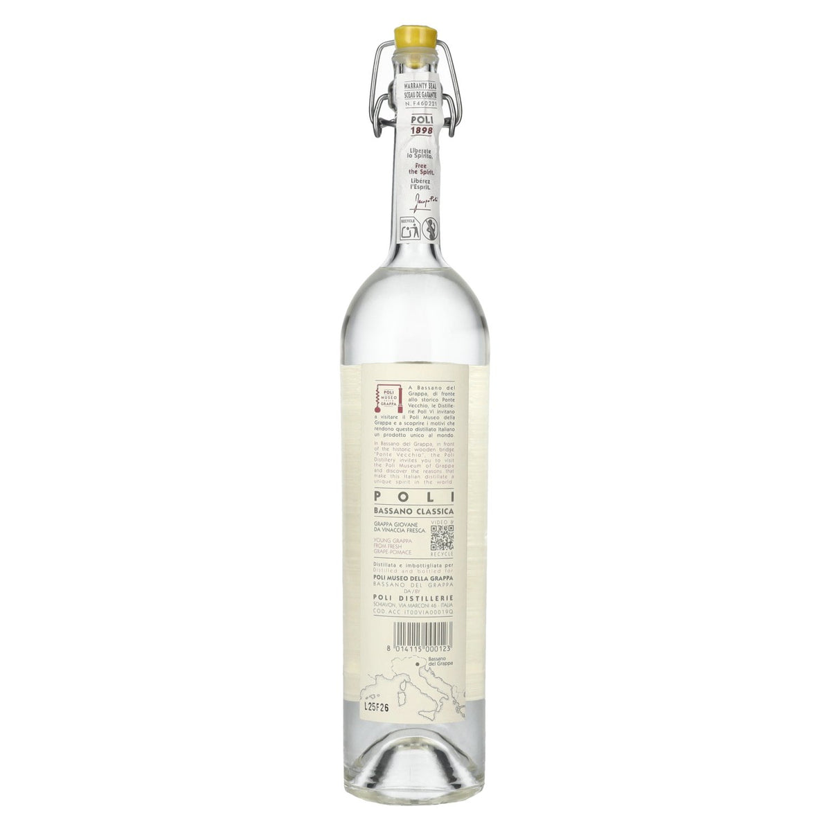 Poli Bassano del Grappa Classica 40% ABV 0.5l