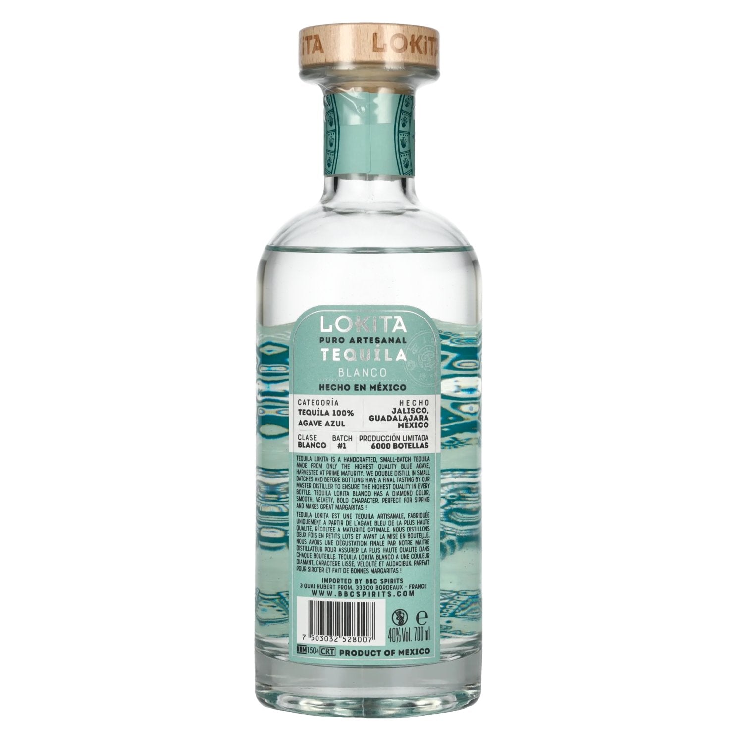 Lokita Tequila Blanco Puro Artesanal 40% Vol. 0,7l