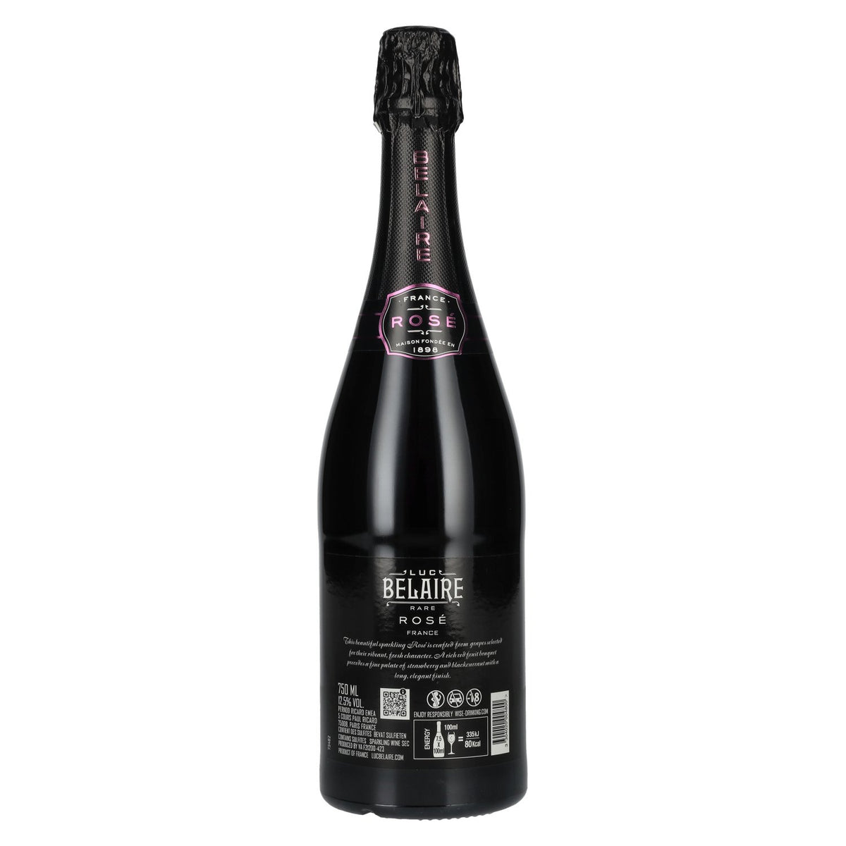Luc Belaire Rare Rosé Édition Fantôme 12,5 % vol. 0,75 l avec autocollant LED