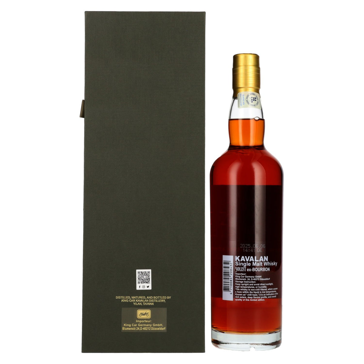 Kavalan SOLIST Single Malt Whisky ex-Bourbon Cask 55,6% Vol. 0,7l in Geschenkbox