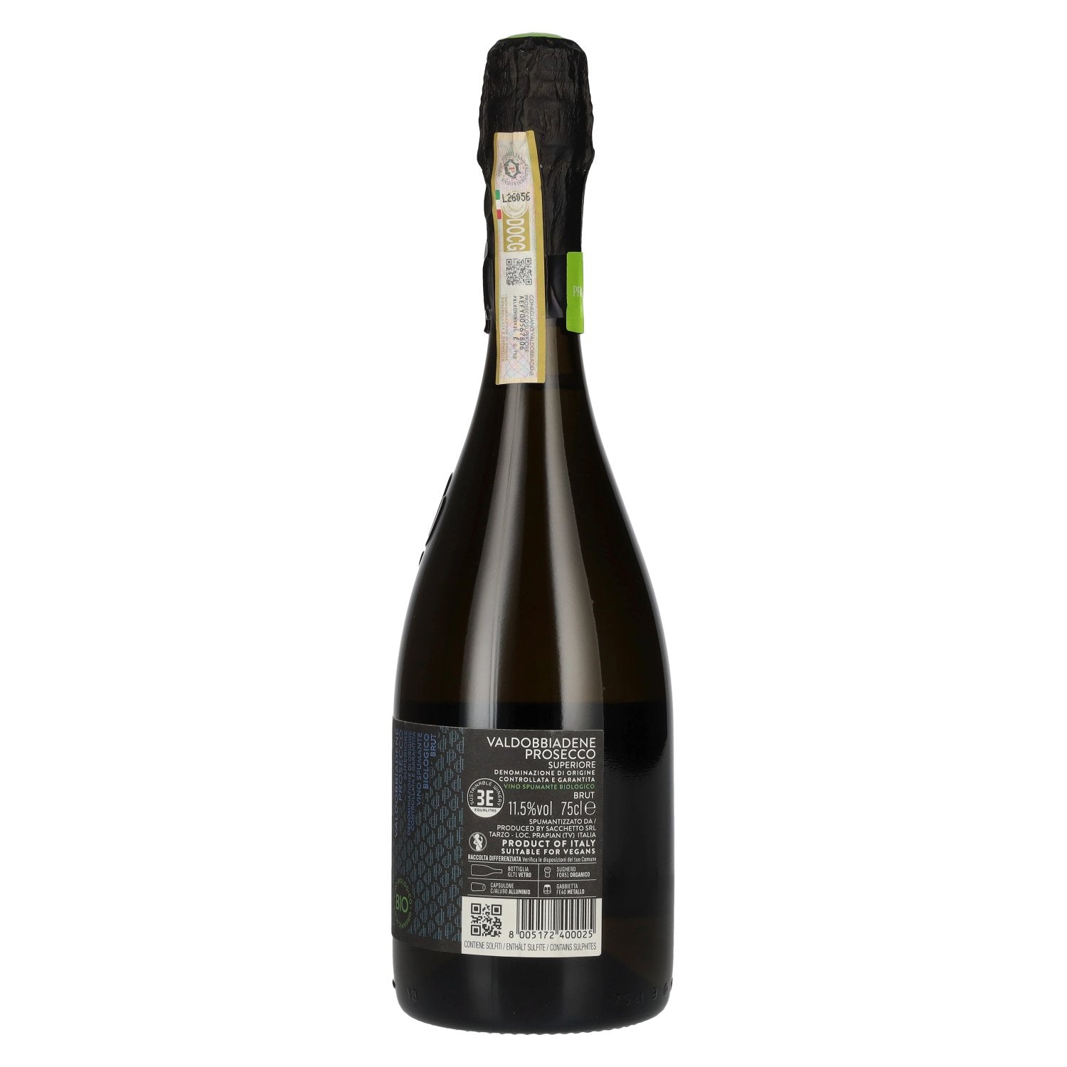 Sacchetto Prapian Col de L'Utia Valdobbiadene Prosecco Superiore Biologico Brut DOCG 11,5% Vol. 0,75l