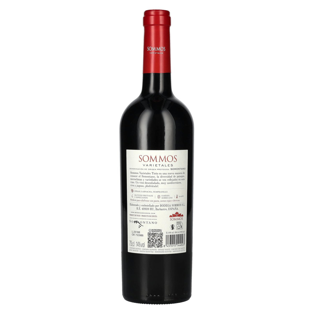 SOMMOS Varietales Somontano AOP 2022 14 % vol. 0,75 l
