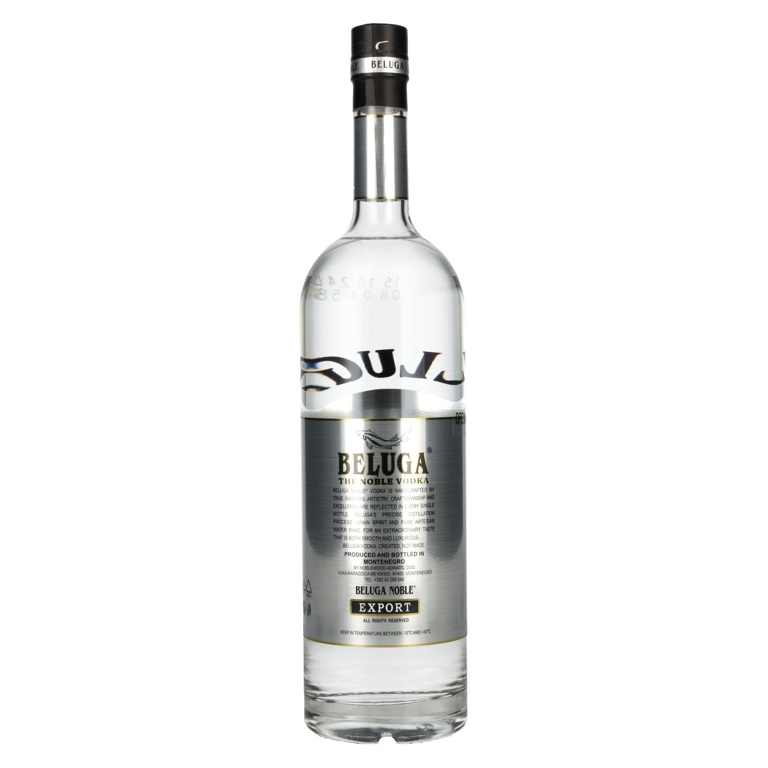 Beluga Noble Vodka EXPORT Montenegro 40% Vol. 1l