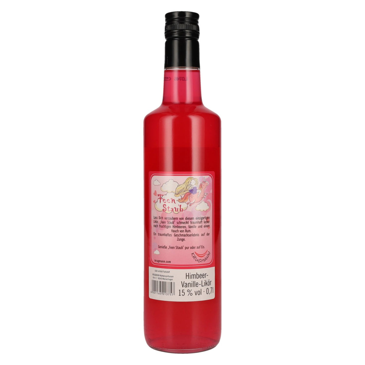 Krugmann FEEN STAUB Himbeer-Vanille-Likör 15% Vol. 0,7l