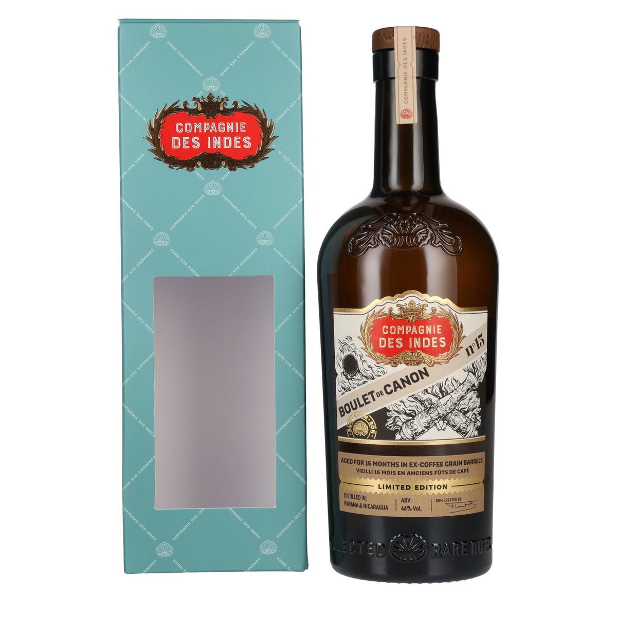 Compagnie des Indes BOULET DE CANON N°15 Limited Edition 46% vol. 0,7 l in geschenkverpakking