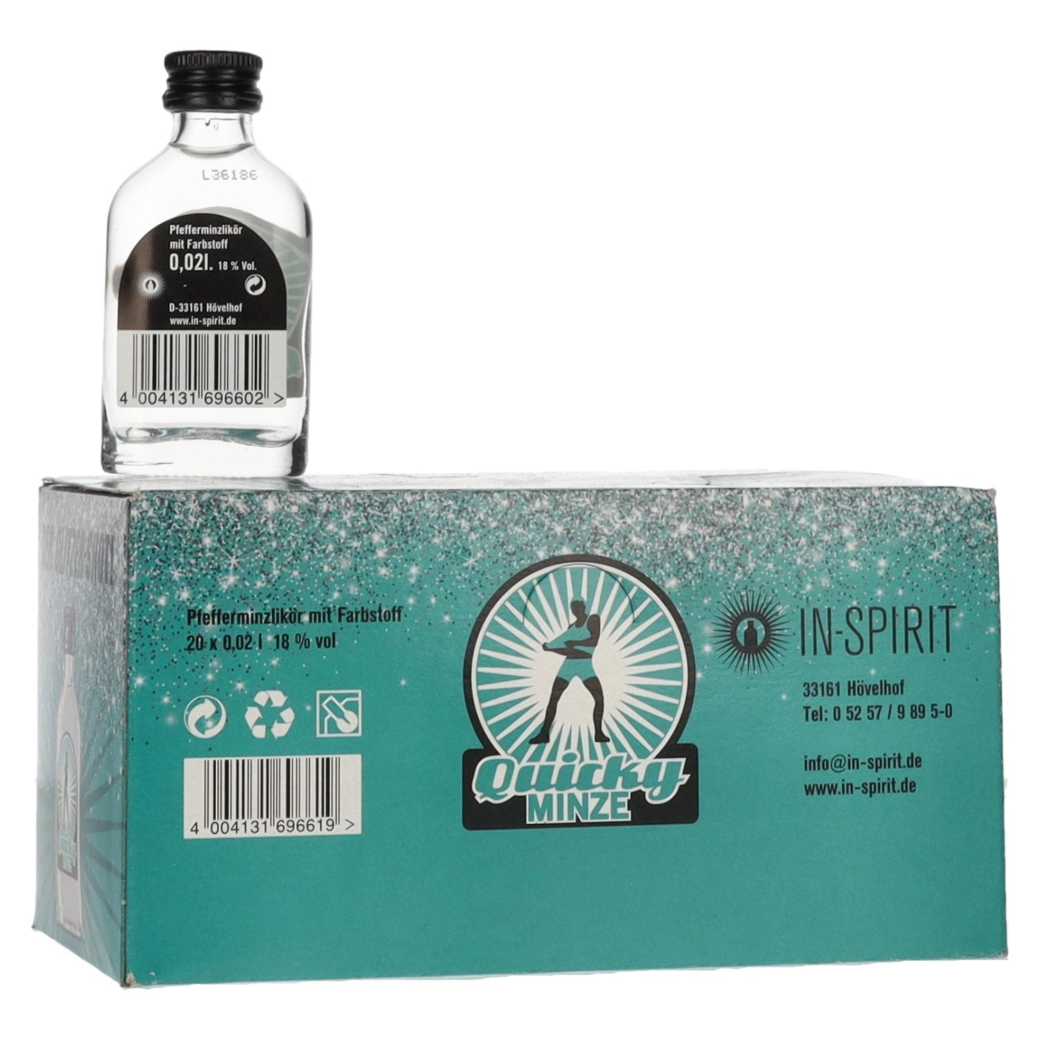 Quicky Mint Peppermint Liqueur 18% Vol. 20x0,02l