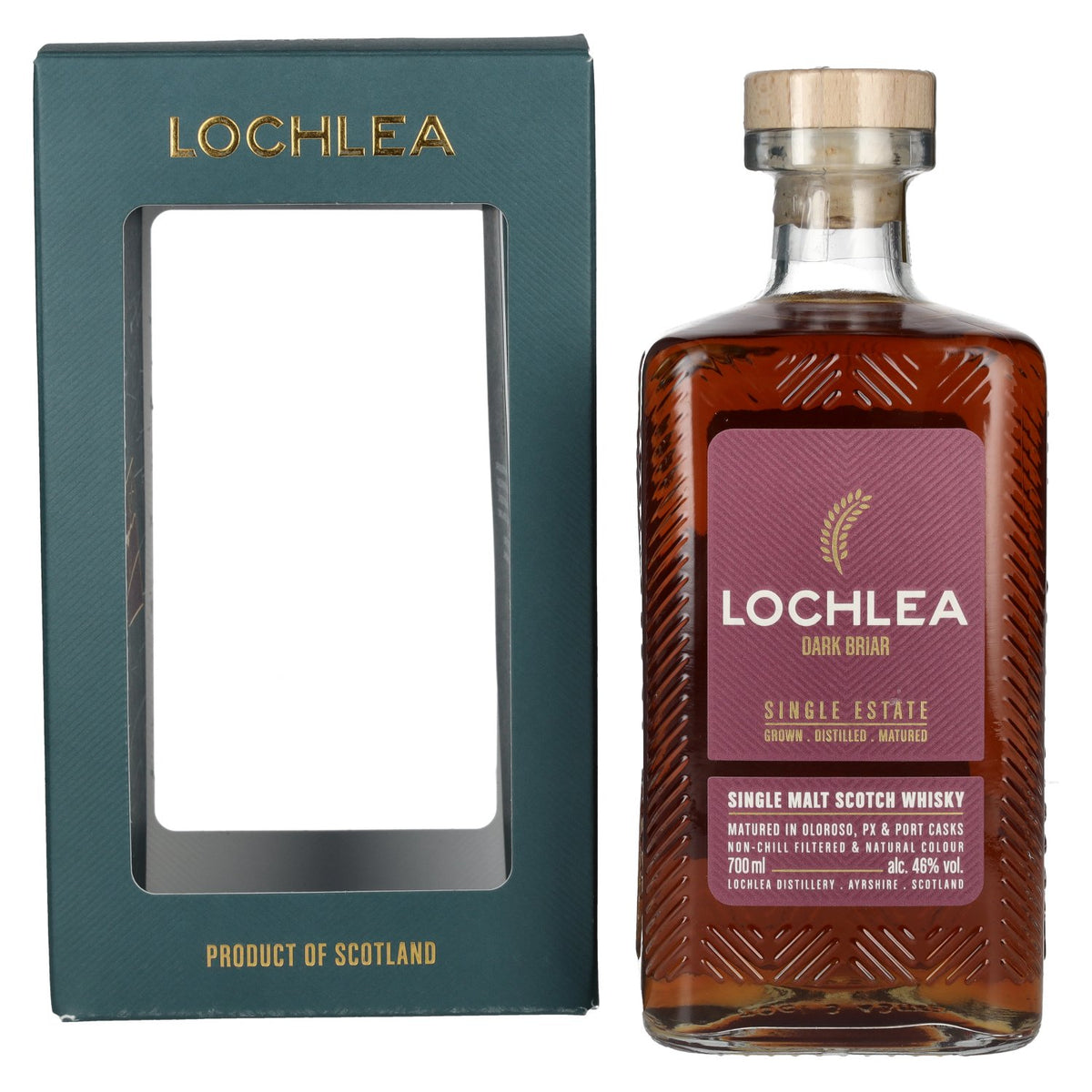 Lochlea DARK BRIAR Single Estate Single Malt Scotch Whisky 46% vol. 0.7 l in a gift box