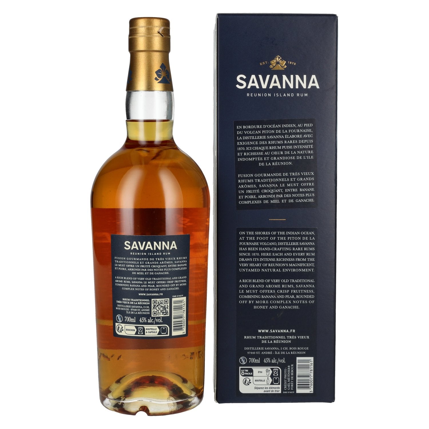Savanna LE MUST Reunion Island Rum 45% Vol. 0,7l in Geschenkbox
