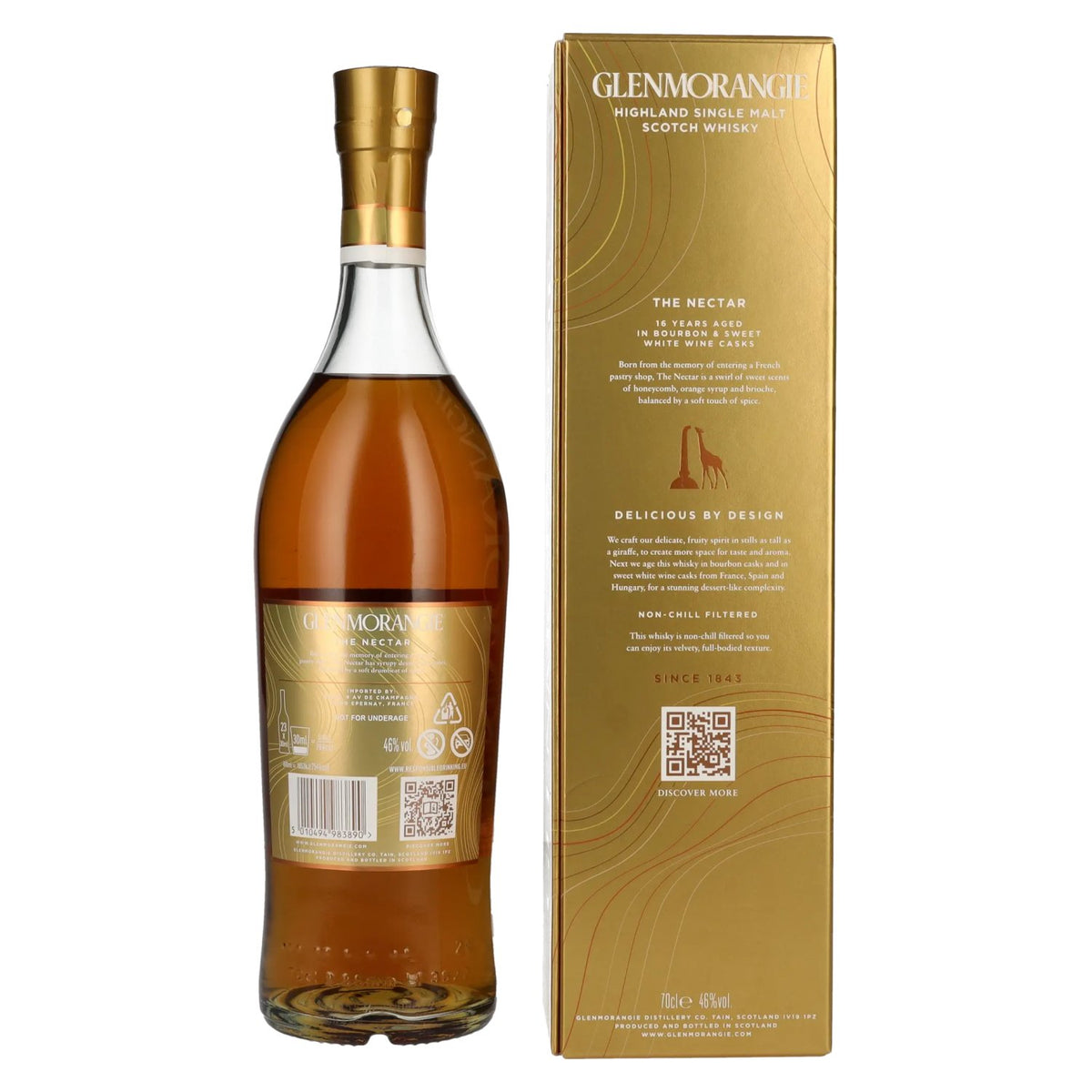 Glenmorangie 16 Years Old THE NECTAR Highland Single Malt 46% ABV 0.7l in a gift box