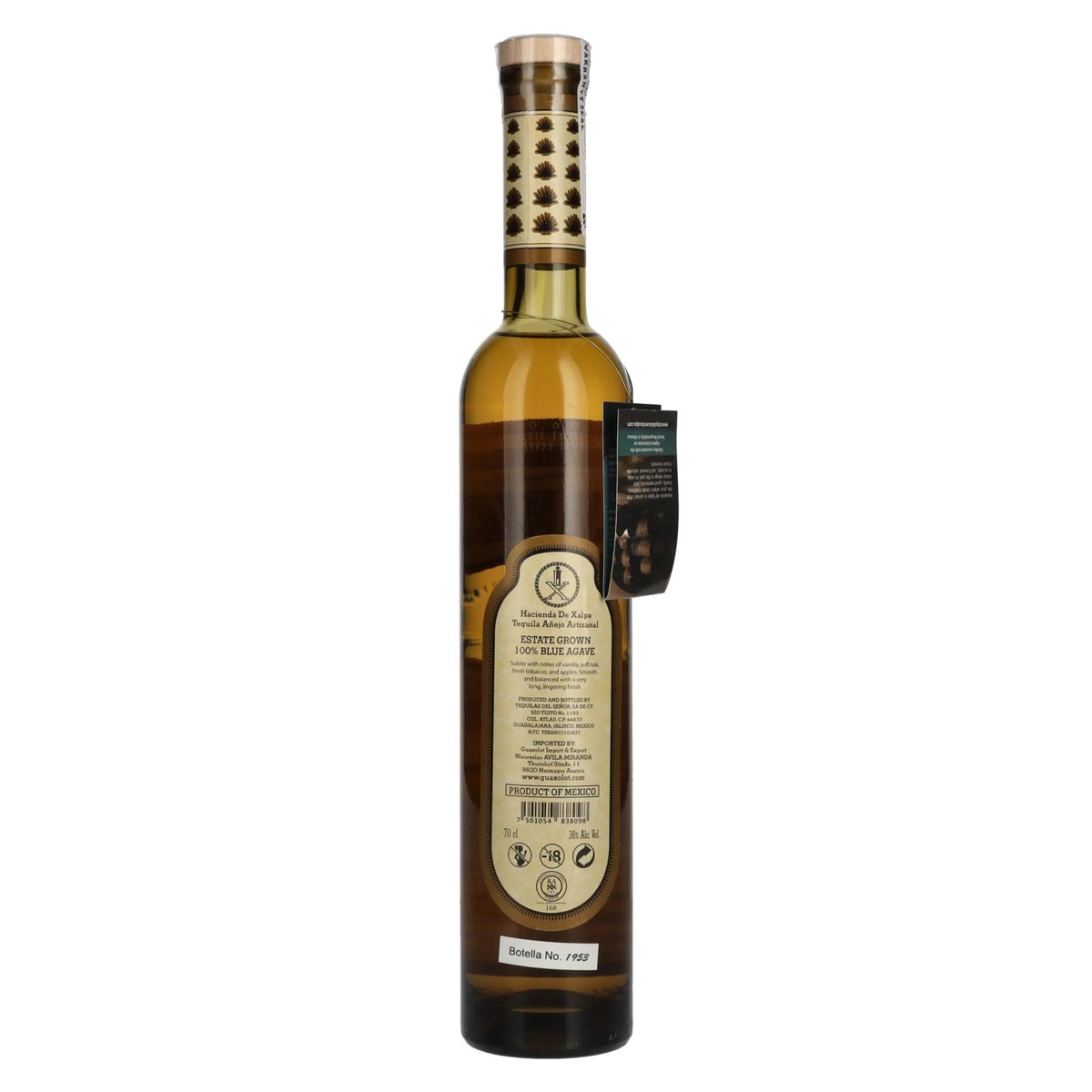 Hacienda De Xalpa Tequila Añejo 100% Agave 38% ABV 0.7l