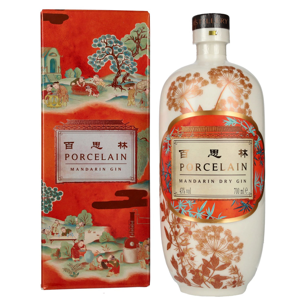 Porcelain Shanghai MANDARIN Dry Gin 43% Vol. 0,7l in Geschenkbox