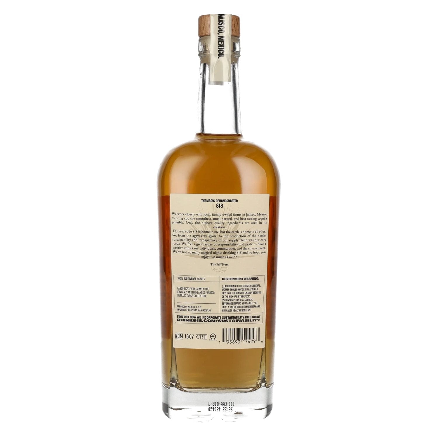 818 Tequila Añejo 100% Agave Azul van Kendall Jenner 40% Vol. 0,75l