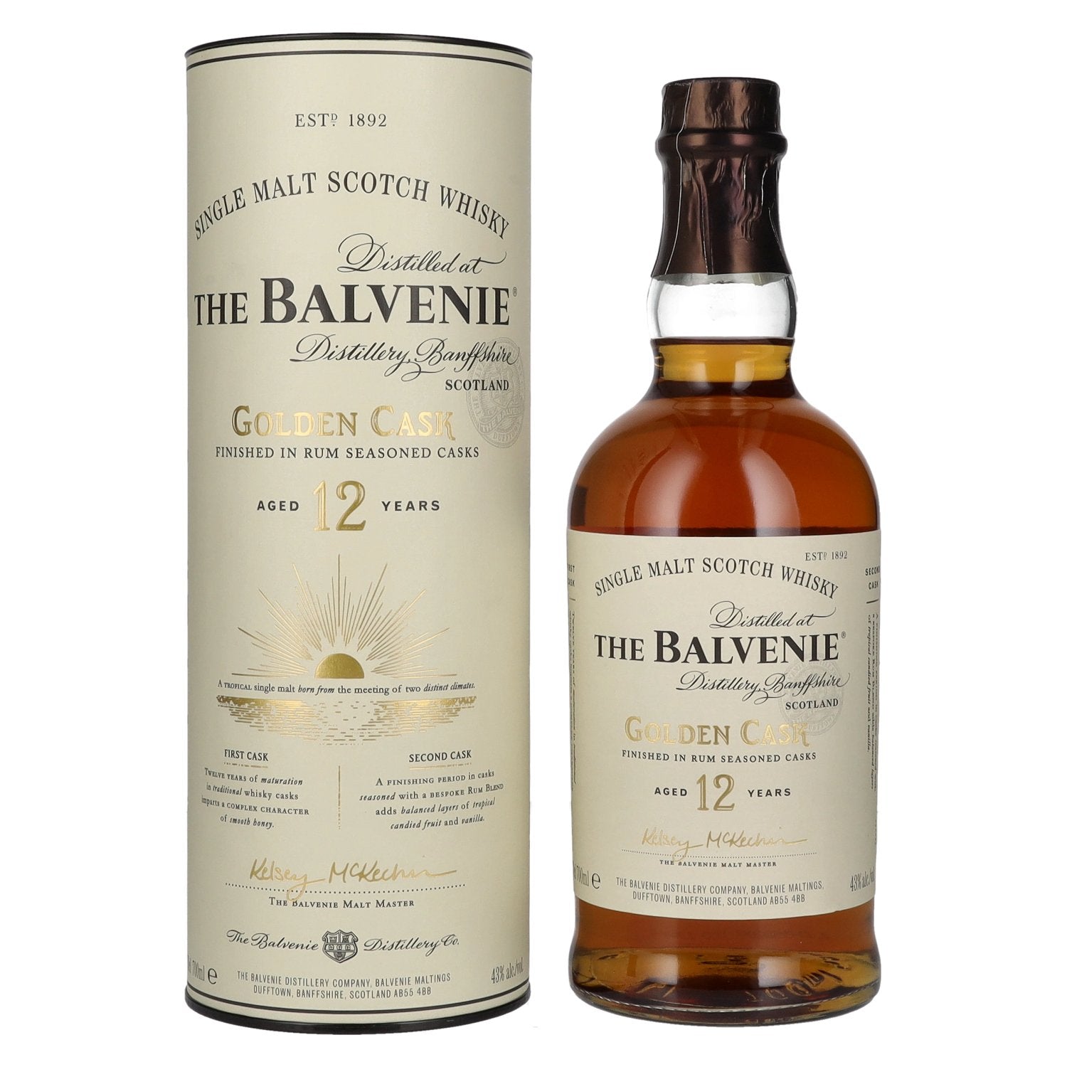 The Balvenie 12 Years Old Golden Cask 43% Vol. 0,7l en boîte cadeau