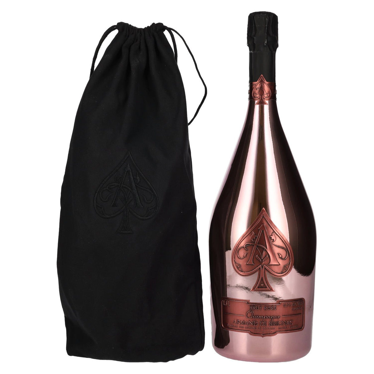 Champagne Armand de Brignac Rosé Brut 12,5 % vol., 1,5 l, dans un sac en velours