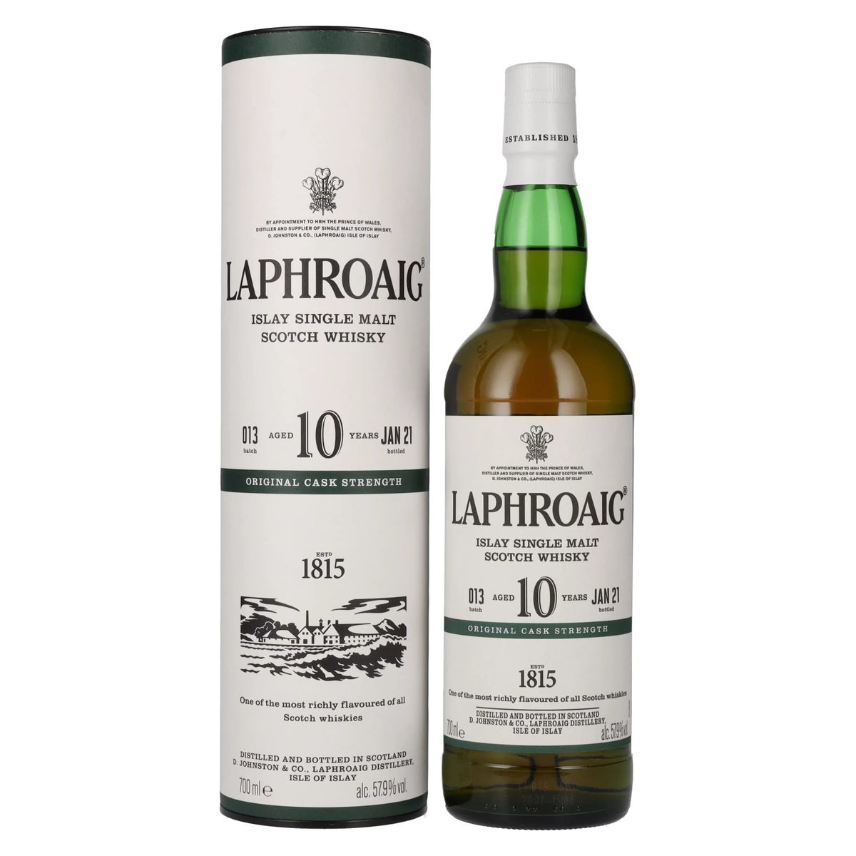 Laphroaig 10 Years Old Original Cask Strength Batch 13 57.9% vol. 0.7 l in a gift box