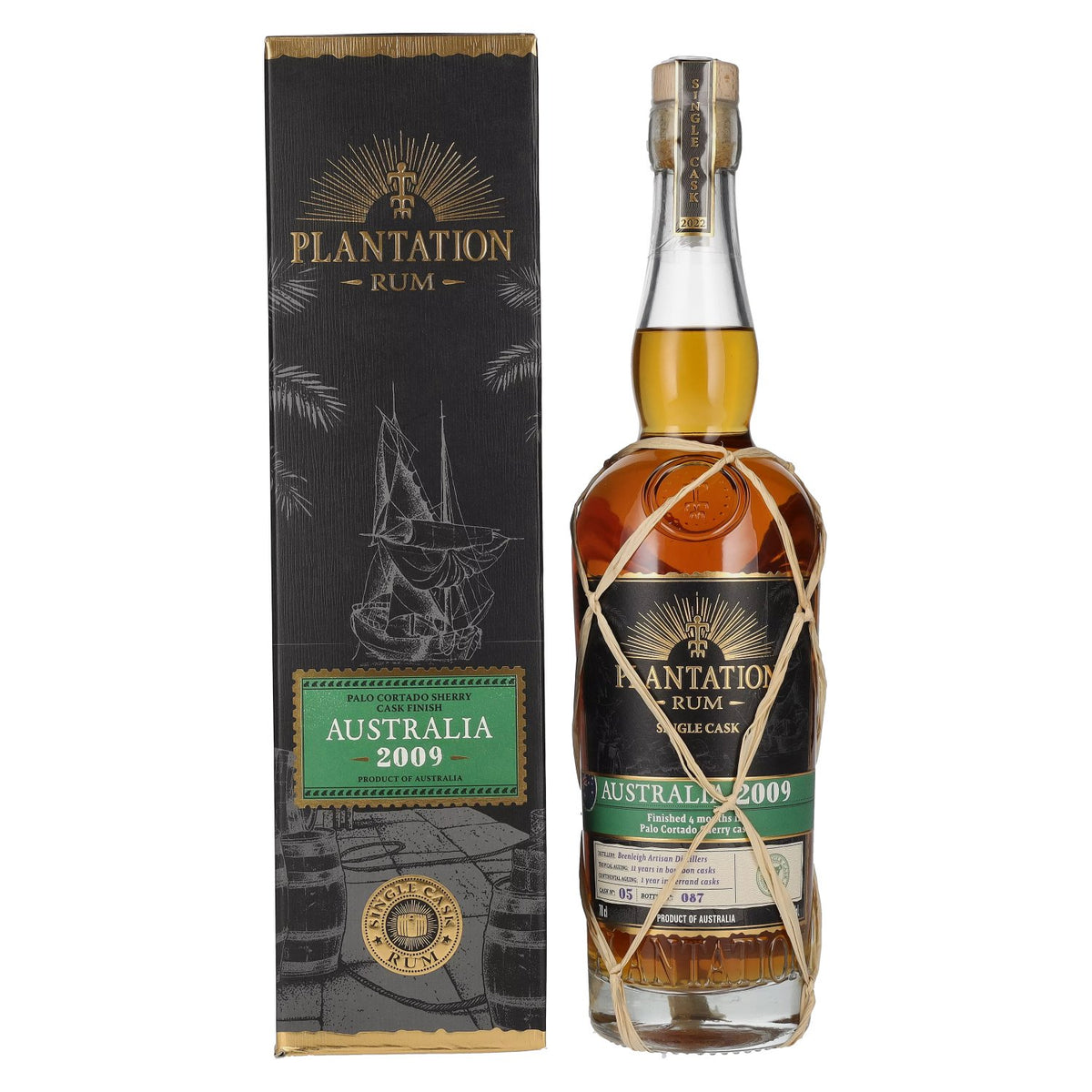 Plantation Rum AUSTRALIA Single Cask Sherry Palo Cortado Finish 2009 45,3% vol. 0,7 l in geschenkverpakking