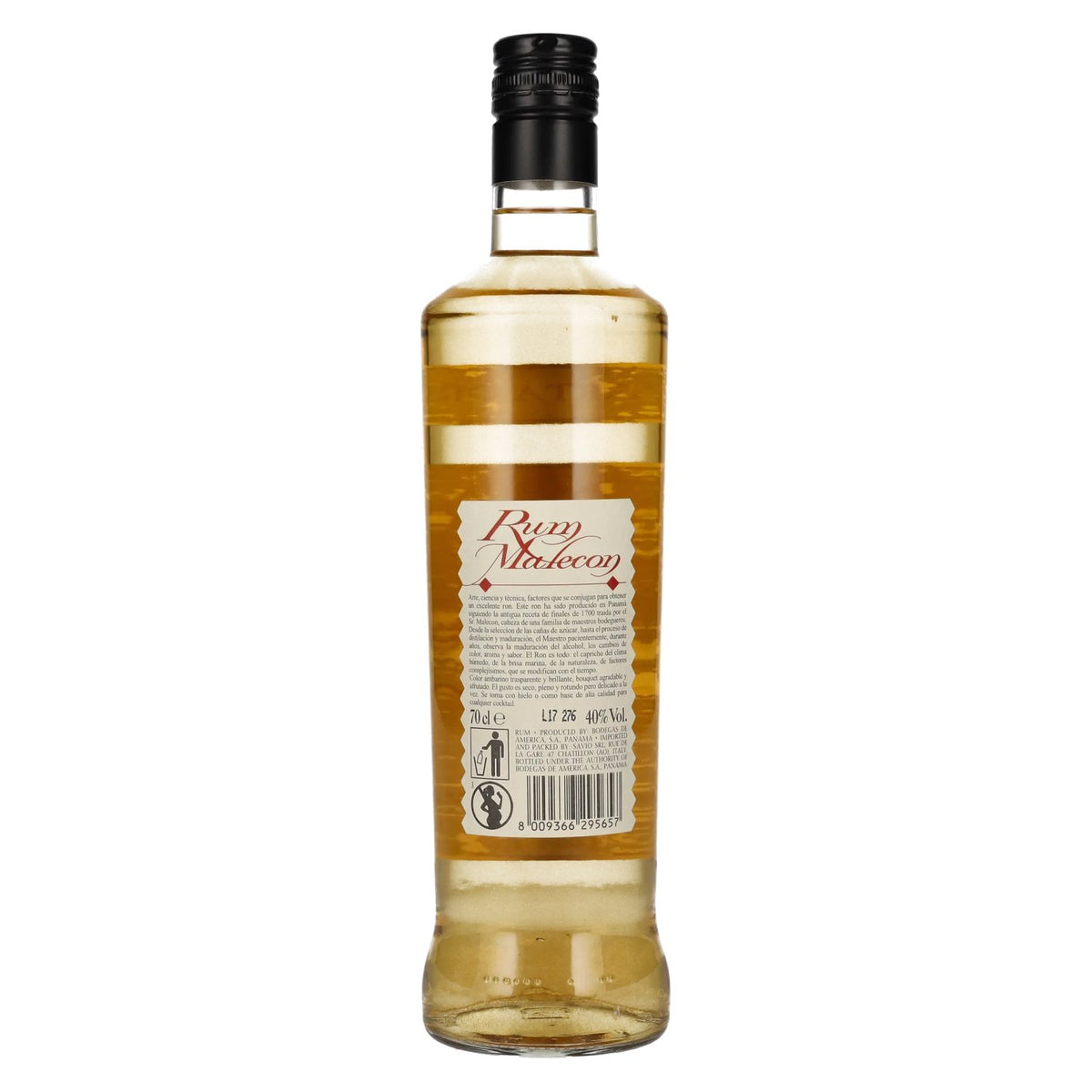 Rum Malecon Añejo 3 Years Carta Oro 40% vol. 0.7 l