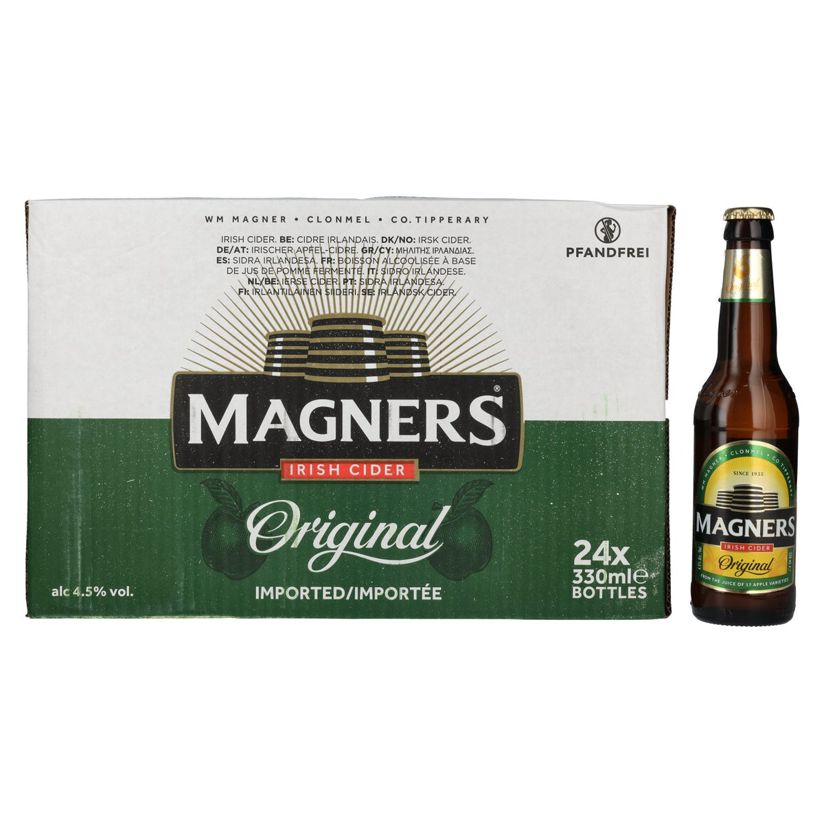 Cidre irlandais Magners ORIGINAL 4,5 % vol. 24 x 0,33 l
