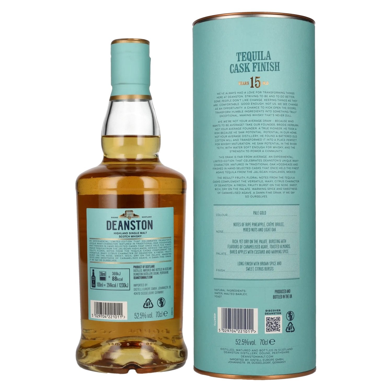 Deanston 15 Years Old Highland Single Malt Tequila Cask Finish 52,5% Vol. 0,7l in geschenkverpakking
