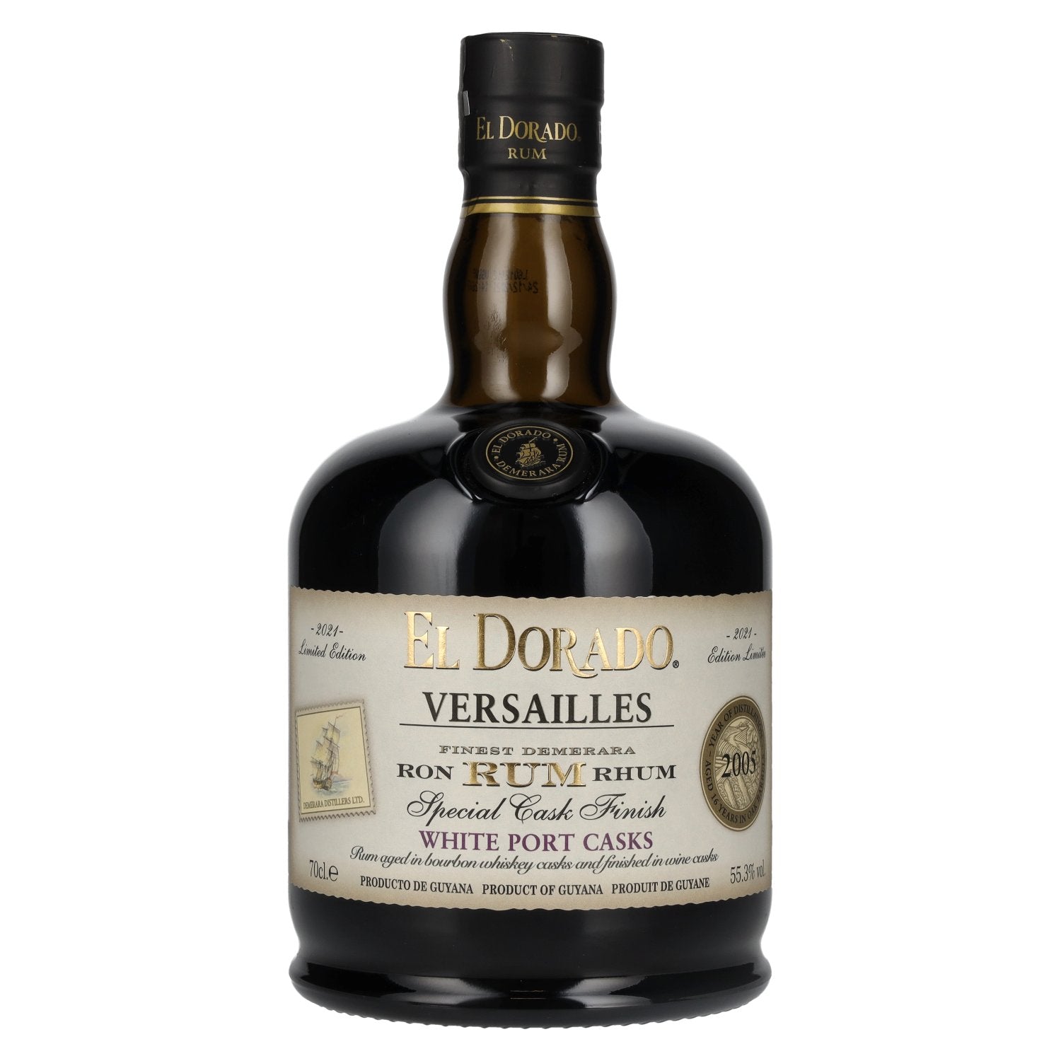 El Dorado Rhum VERSAILLES Special White Port Casks 2005 55,3% Vol. 0,7l