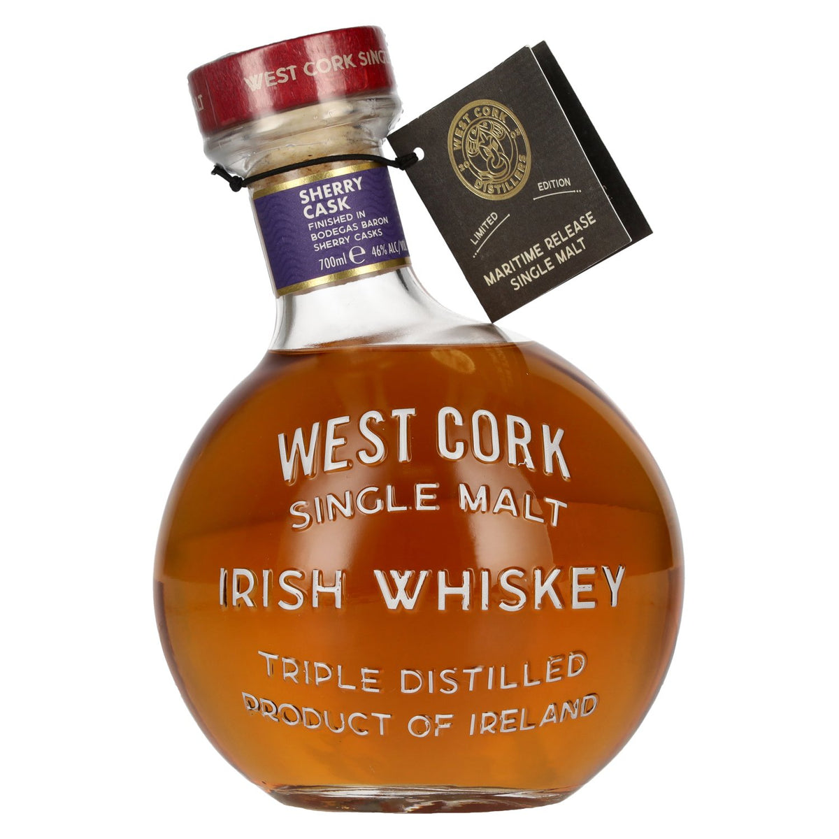 West Cork MARITIME Single Malt Irish Whiskey SHERRY CASK FINISHED Édition limitée 46 % vol. 0,7 l