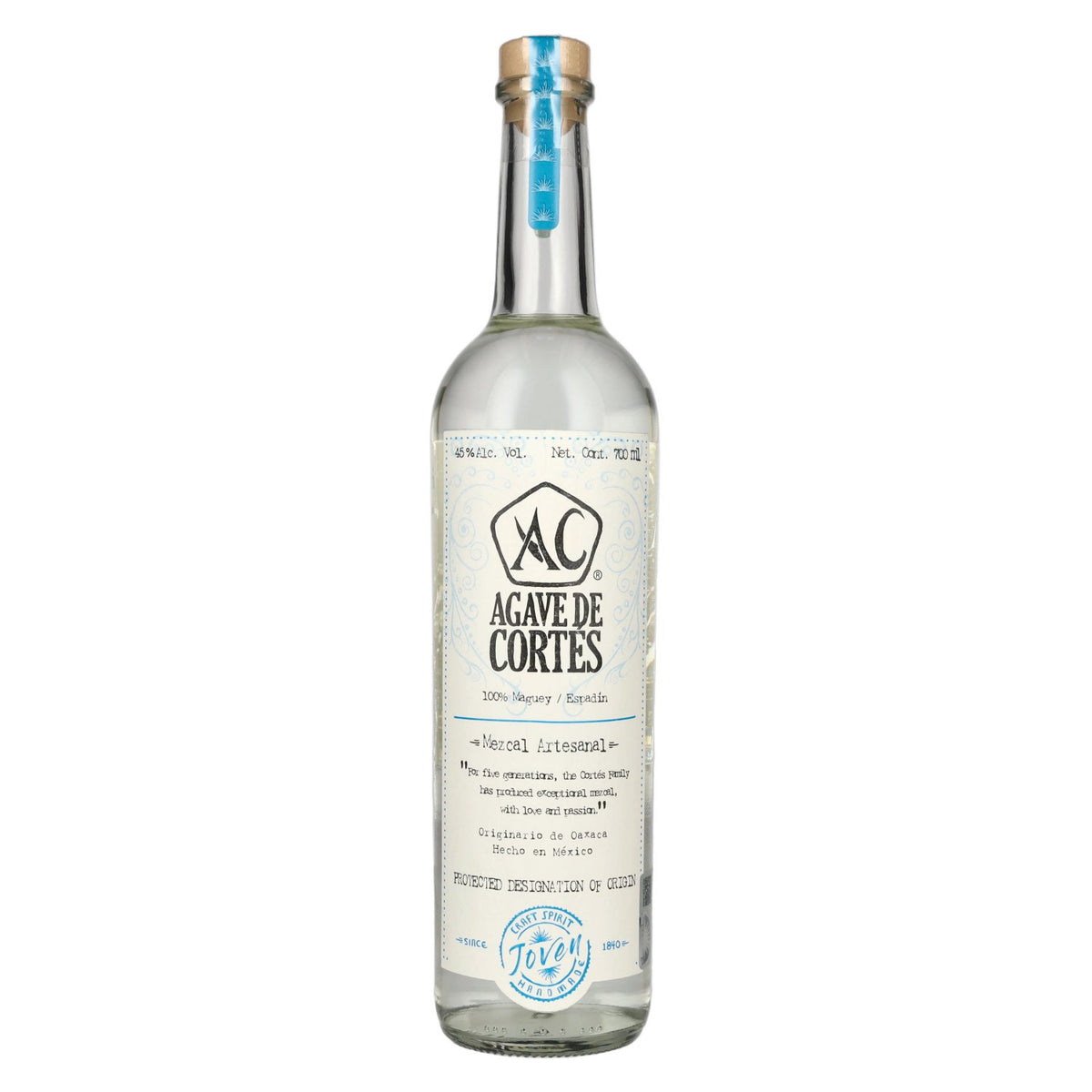 Agave de Cortés Mezcal Artesanal JOVEN 45% Vol. 0,7l