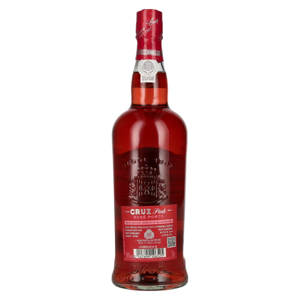 Porto Cruz Pink Rosé Port 19% ABV 0.75 l