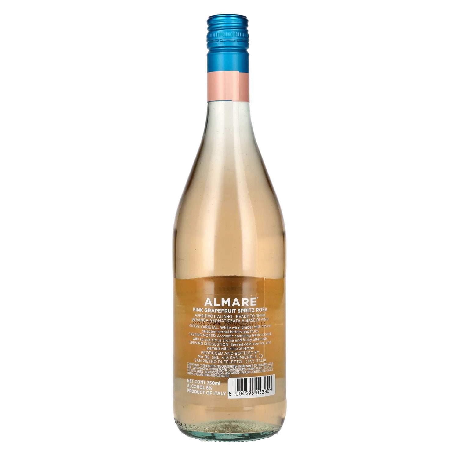 Spritz Almare POMPELMO ROSA Roze Grapefruit Aperitivo 8% Vol. 0,75l