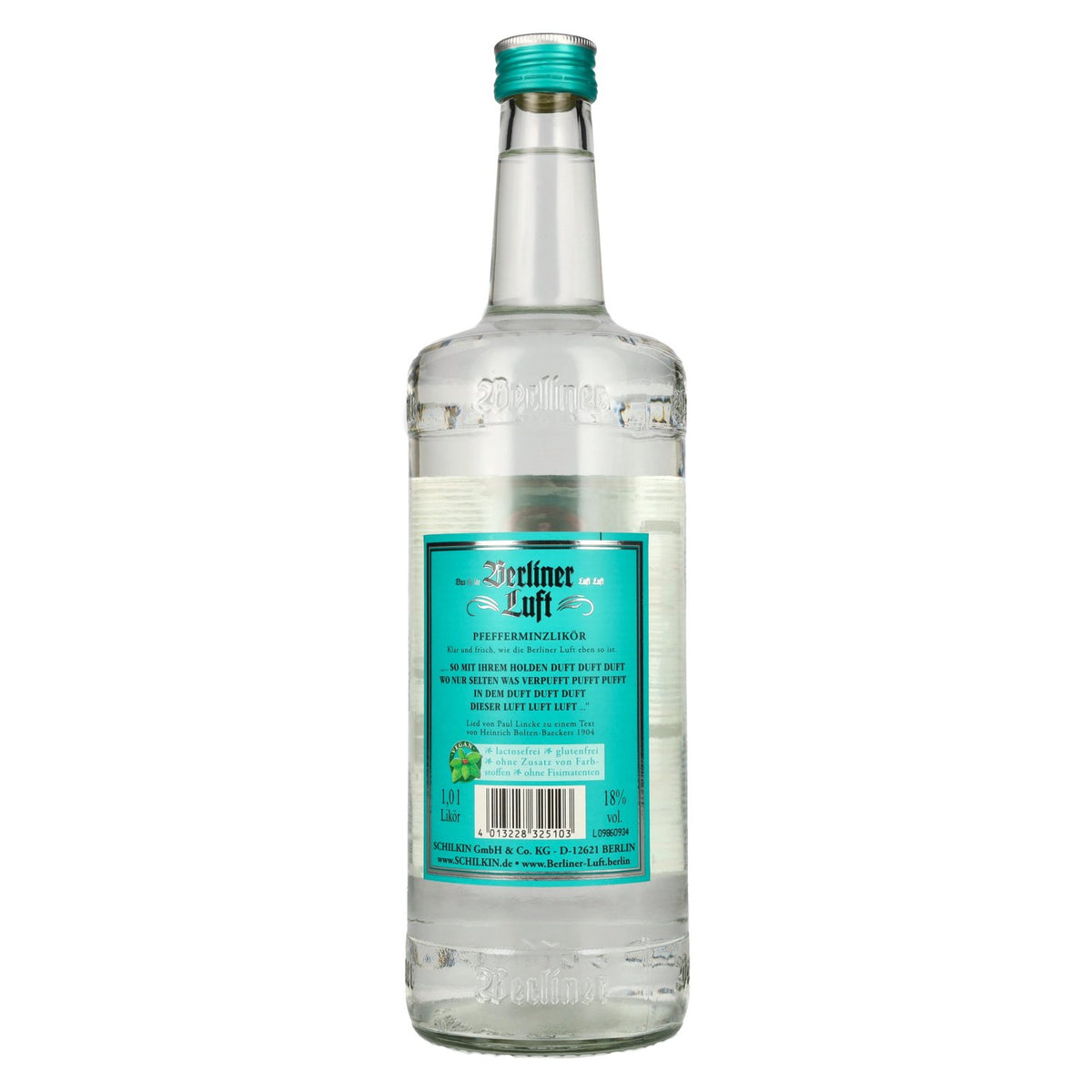 Berliner Luft DER FRISCHE Peppermint Liqueur 18% ABV 1l