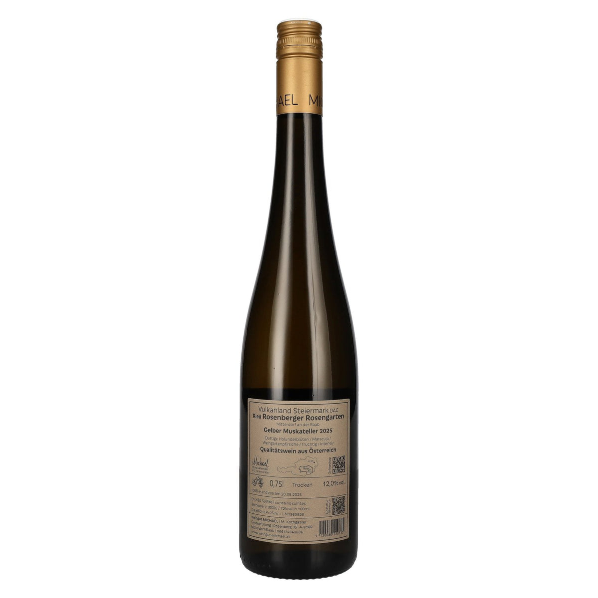 MICHAEL Gele Muscateller Ried Rosenberger Rosengarten Vulkanland Stiermarken DAC 2025 12% vol. 0,75 l