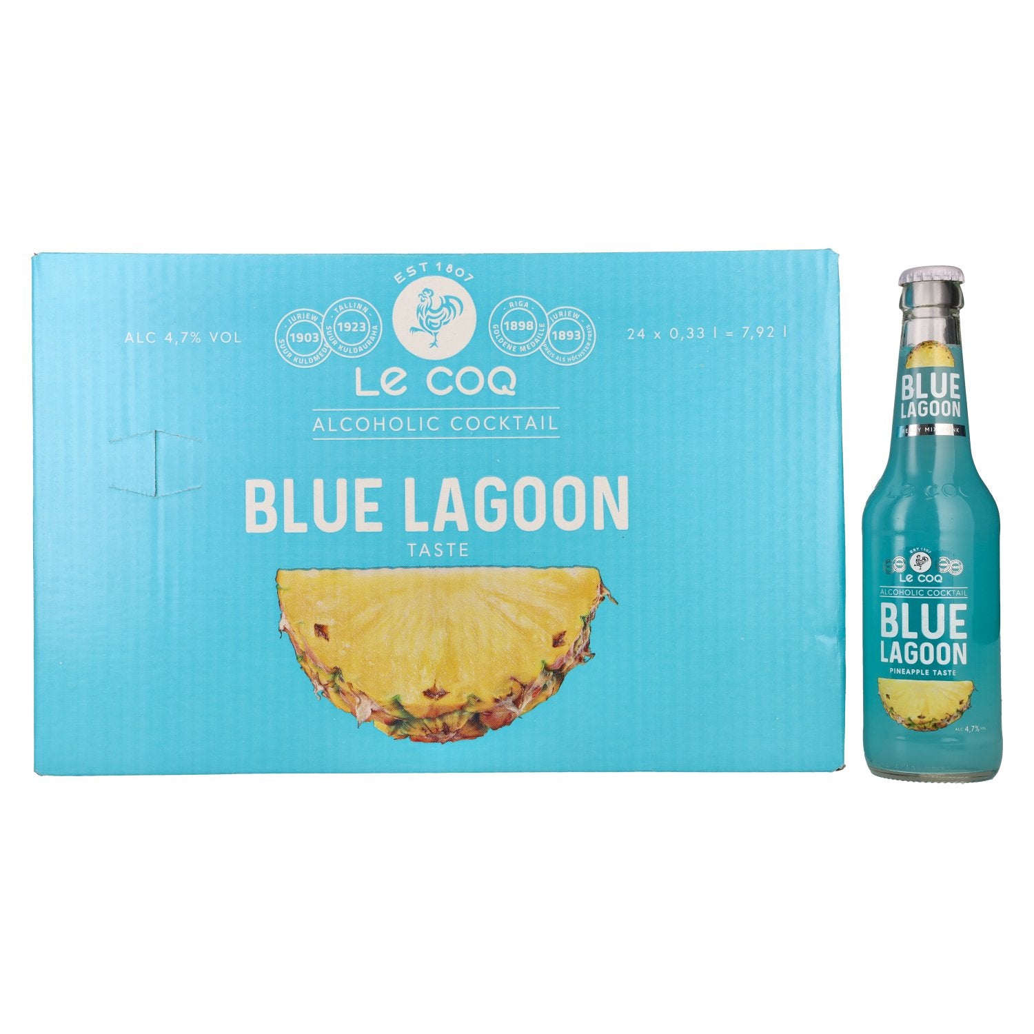 Le Coq BLUE LAGOON 4,7 % vol. 24 x 0,33 l