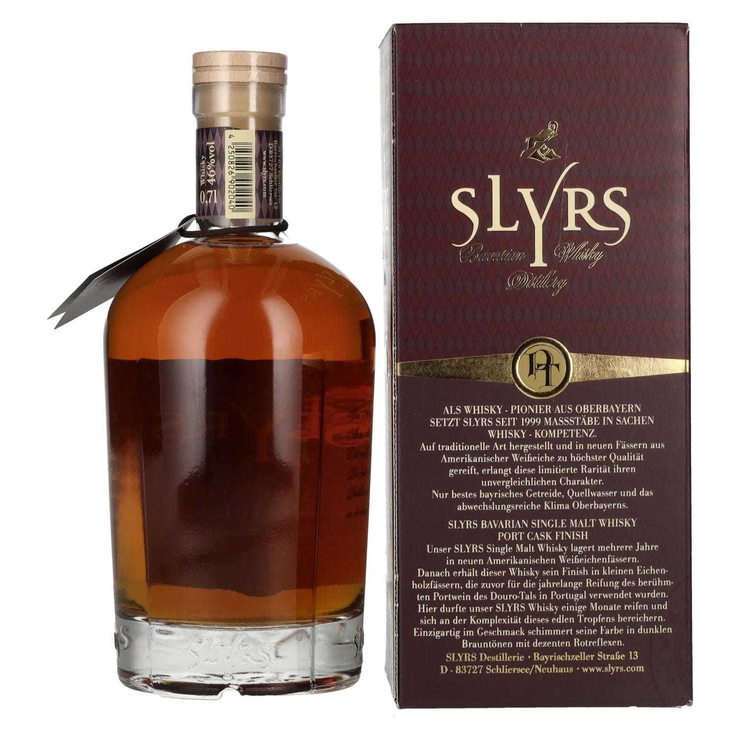 Slyrs Single Malt Whisky Port Cask Finish 46% Vol. 0,7l in gift box
