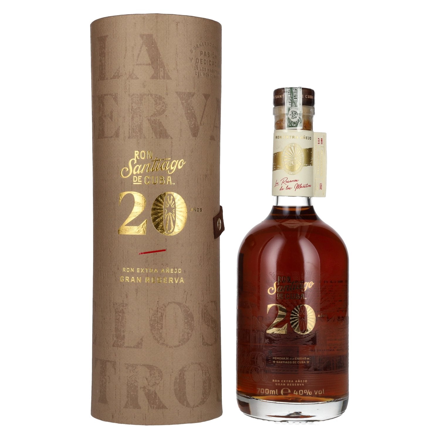Ron Santiago de Cuba Extra Añejo 20 Años 40% Vol. 0,7l en boîte cadeau