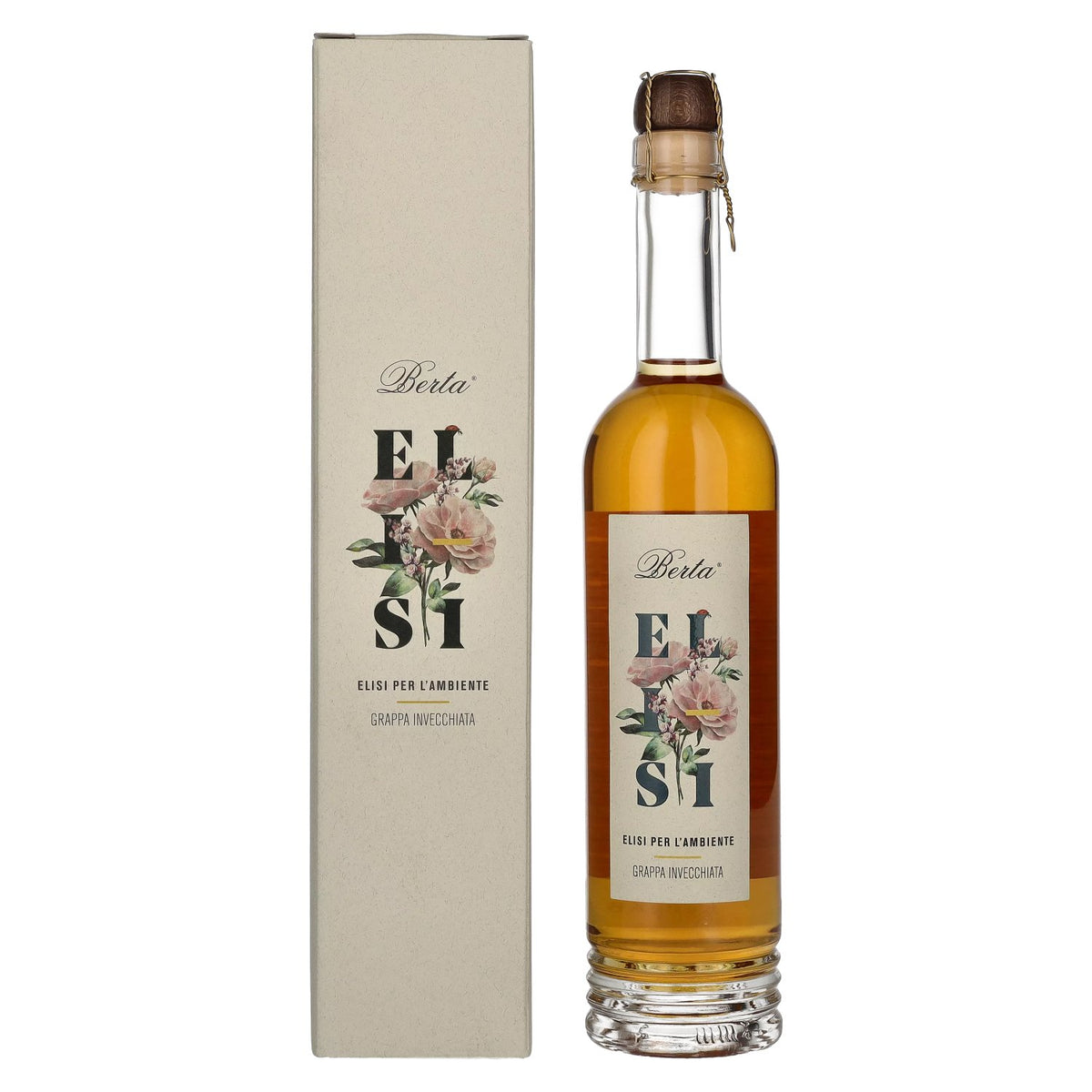Berta Grappa Elisi per L'Ambiente Aged Grappa 43% vol. 0.5 l in a gift box