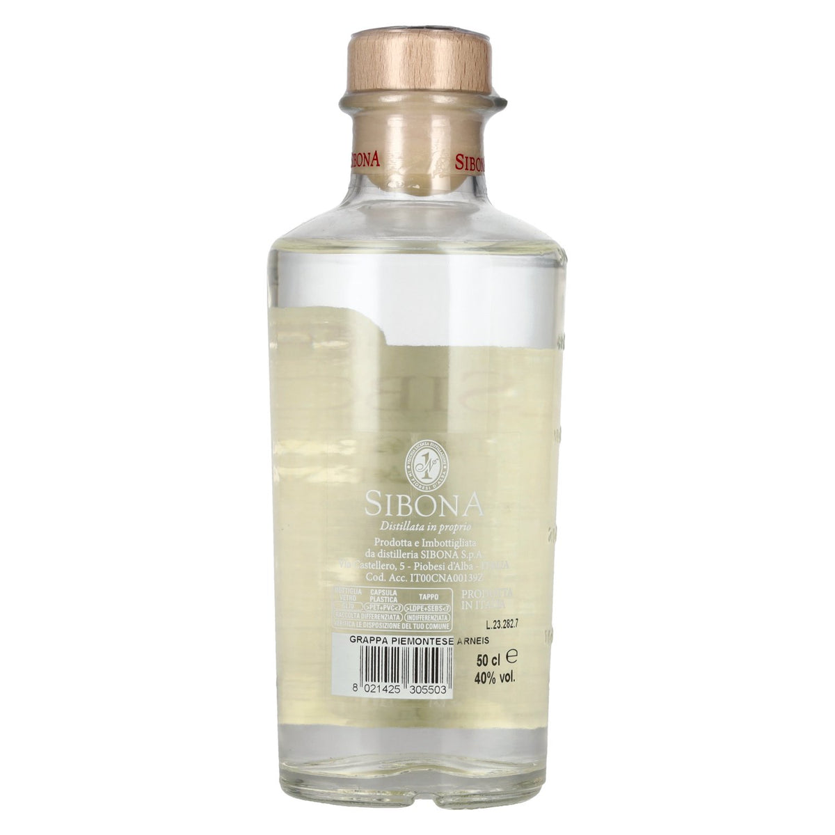 Sibona La Grappa di ARNEIS 40% vol. 0,5 l