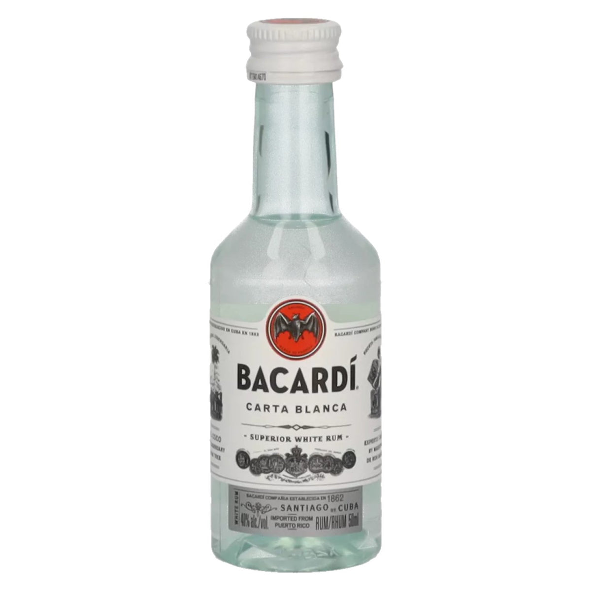Bacardi Ron Carta Blanca Superior 40% vol. 0.05 l PET