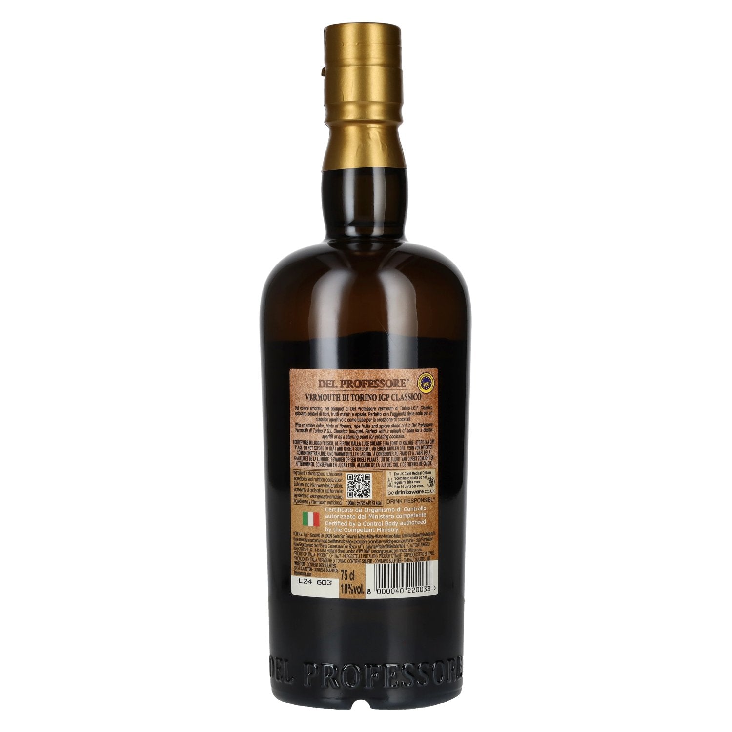 Del Professore Vermouth di Torino CLASSICO 18% Vol. 0,75l