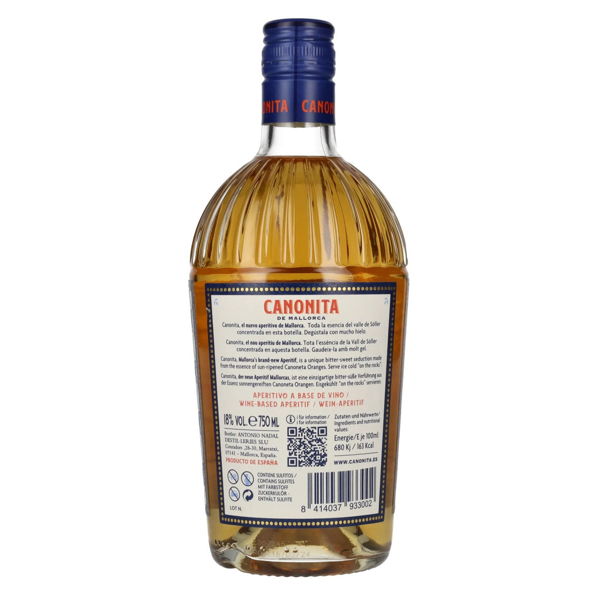 Canonita de Mallorca Orange Aperitif 18% ABV 0.75l
