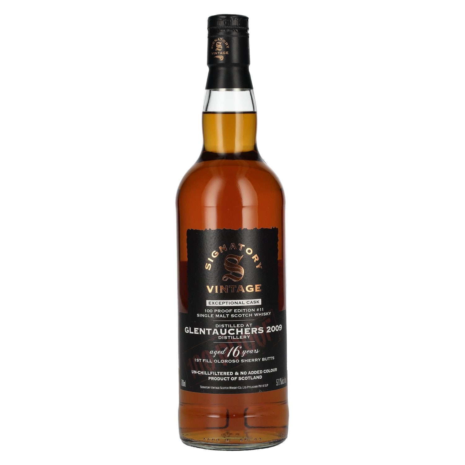Signatory Vintage 100 Proof Edition Glentauchers 16 Years Old Single Malt #11 2009 57,1% Vol. 0,7l