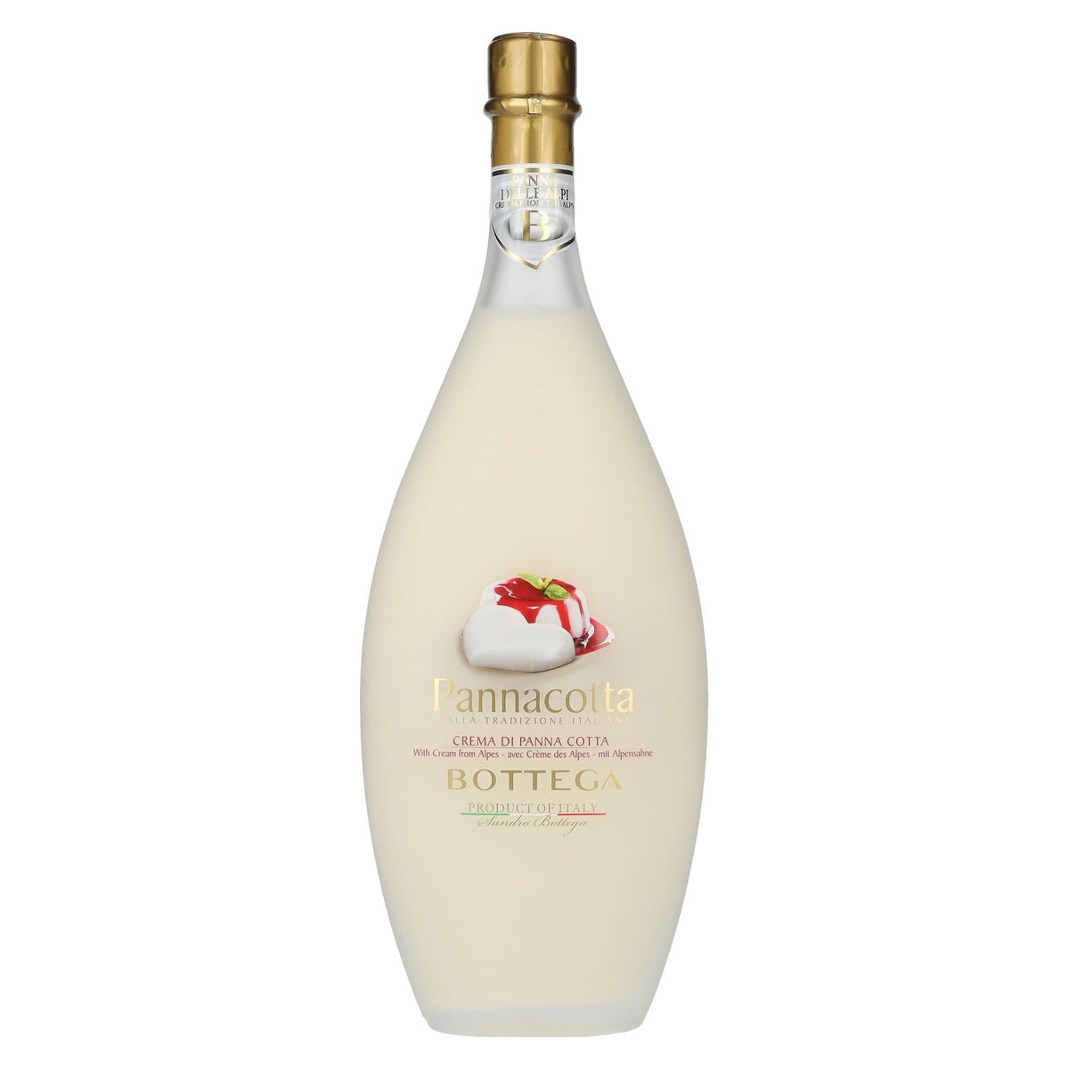 Bottega Crema di PANNACOTTA, liqueur crémeuse, 15 % vol., 0,5 l