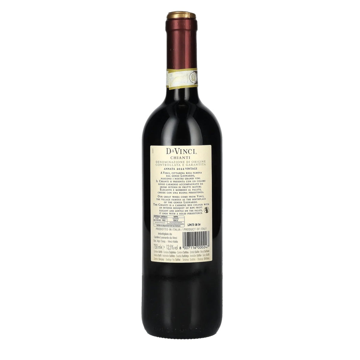 Leonardo da Vinci CHIANTI DOCG 2022 13.5% ABV 0.75l