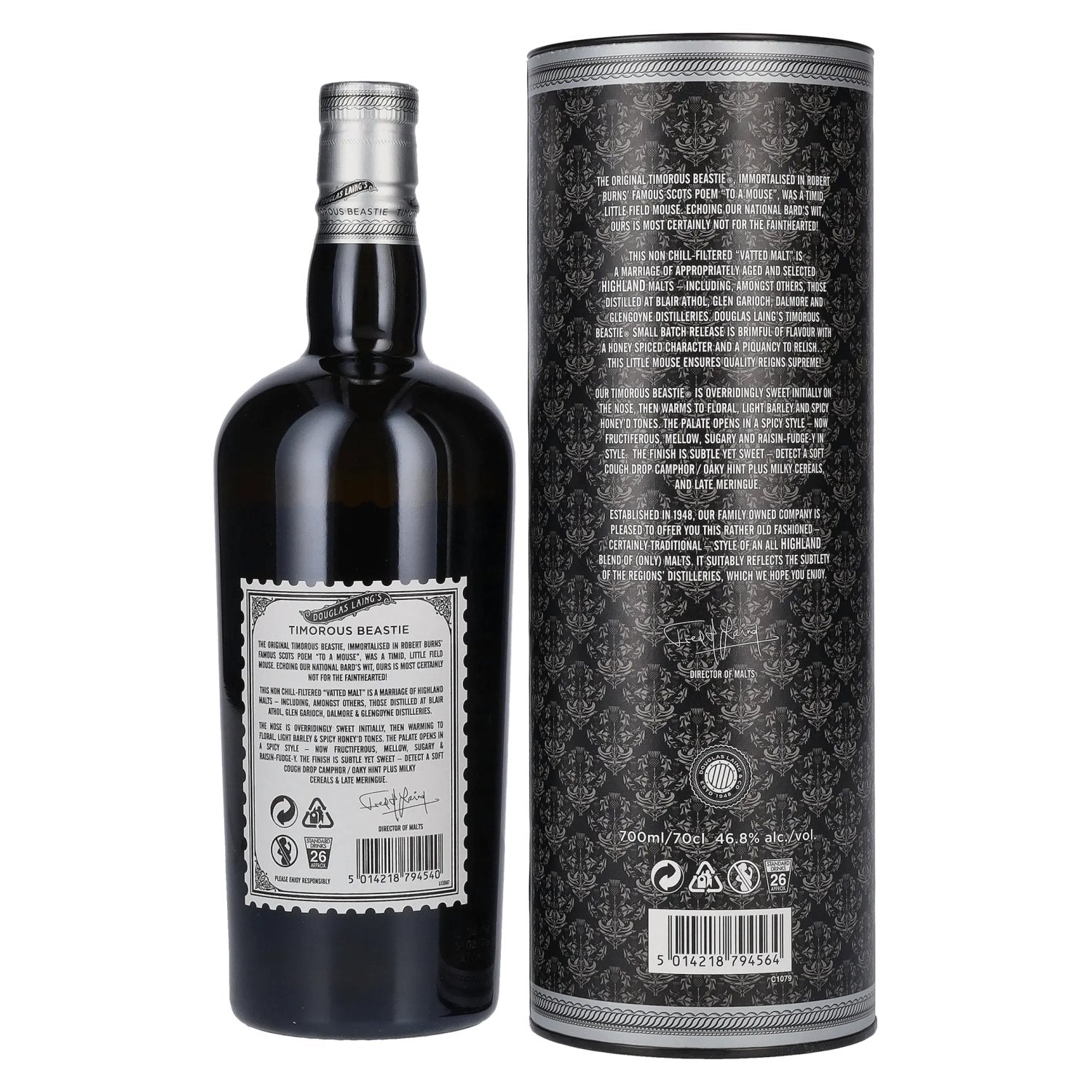 Douglas Laing TIMOROUS BEASTIE Highland Blended Malt 46,8% Vol. 0,7l in geschenkverpakking
