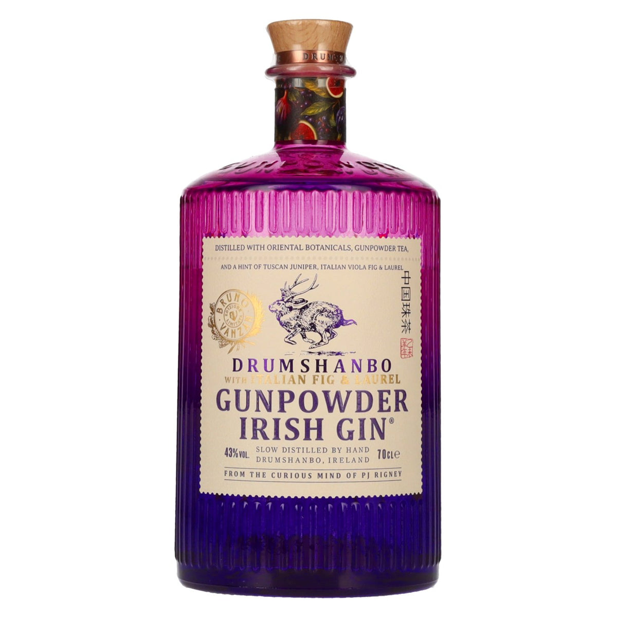 Drumshanbo Gunpowder Irish Gin with Italian Fig &amp; Laurel 43% ABV 0.7l