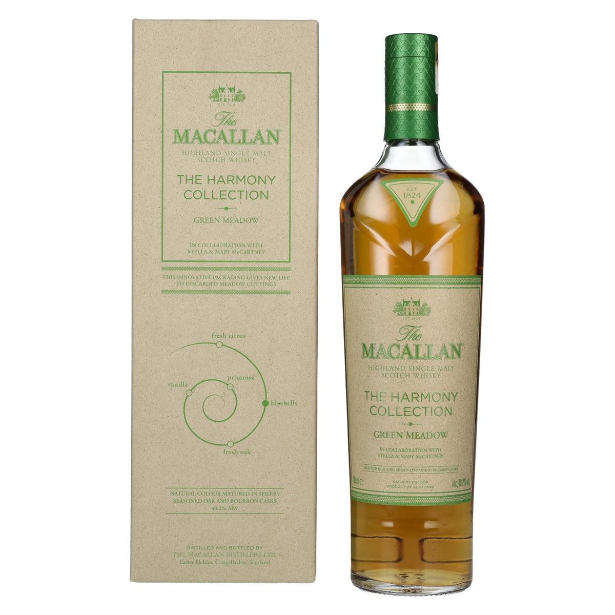 The Macallan The Harmony Collection GREEN MEADOW Highland Single Malt 40,2% vol. 0,7 l in geschenkverpakking