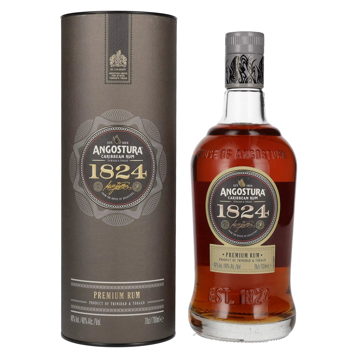 Angostura 1824 Premium Caribbean Rum 40 % vol., 0,7 l, dans un coffret cadeau