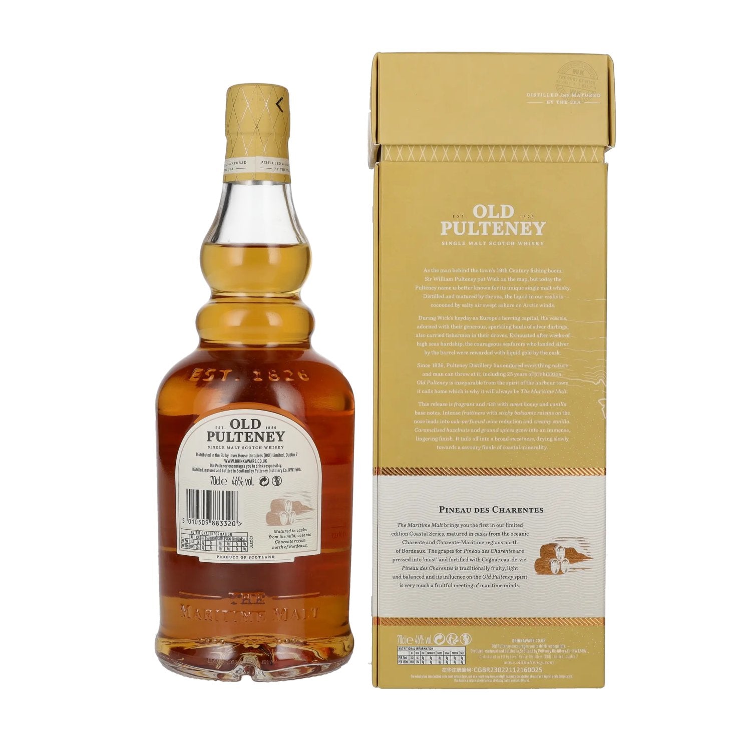 Old Pulteney Coastal Series PINEAU DES CHARENTES 46% Vol. 0,7l in geschenkverpakking