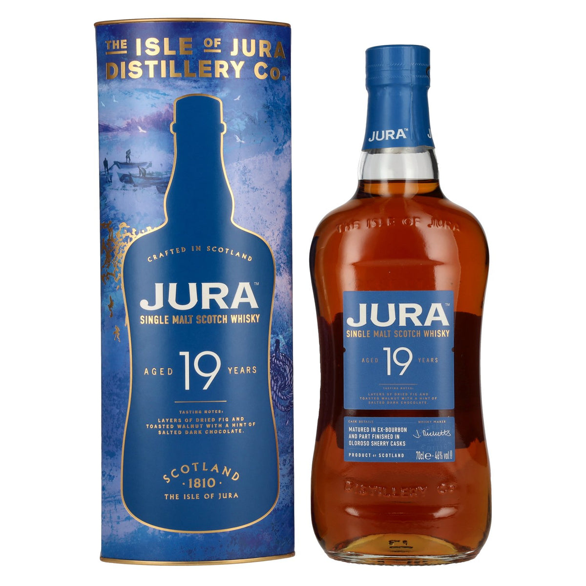 Jura 19 Years Old Single Malt Scotch Whisky 46% ABV, 0.7l in a gift box